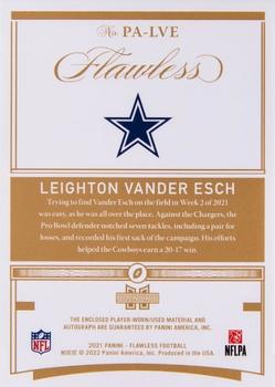 2021 Panini Flawless - Patch Autographs Ruby #PA-LVE Leighton Vander Esch Back
