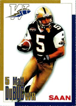 1999 Gametime Magazine Saan Winnipeg Blue Bombers #NNO Matt DuBuc Front