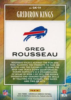2021 Panini Chronicles - Gridiron Kings #GK-39 Greg Rousseau Back