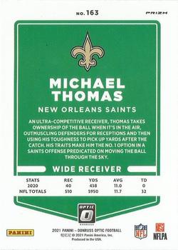 2021 Donruss Optic - Fire #163 Michael Thomas Back