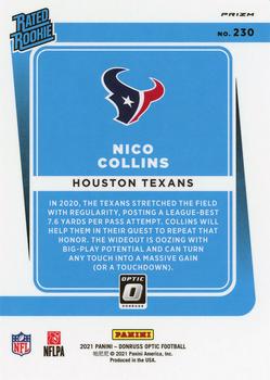 2021 Donruss Optic - Stars #230 Nico Collins Back