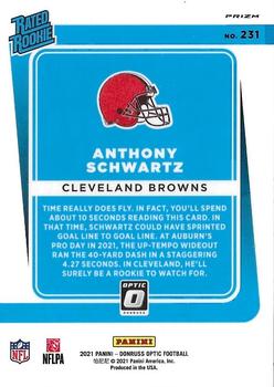 2021 Donruss Optic - Bronze #231 Anthony Schwartz Back