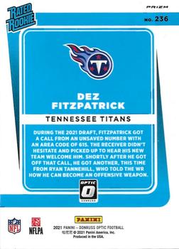 2021 Donruss Optic - Bronze #236 Dez Fitzpatrick Back