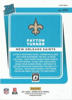 2021 Donruss Optic - Bronze #259 Payton Turner Back