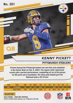 2022 Panini Prestige #301 Kenny Pickett Back