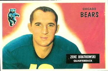 1955 Bowman #154 Zeke Bratkowski Front