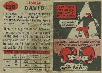1957 Topps #150 Jim David Back