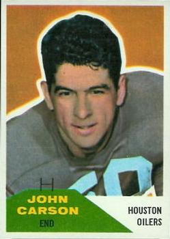 1960 Fleer #107 John Carson Front