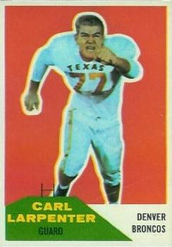 1960 Fleer #60 Carl Larpenter Front