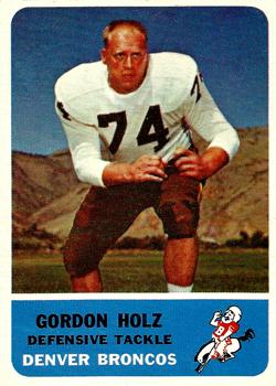 1962 Fleer #40 Gordy Holz Front