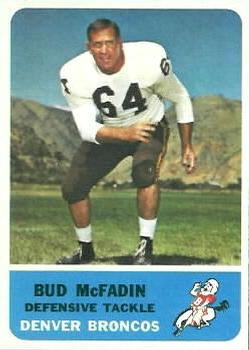 1962 Fleer #41 Bud McFadin Front