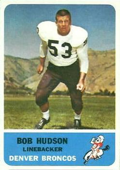 1962 Fleer #43 Bob Hudson Front