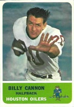 1962 Fleer #47 Billy Cannon Front