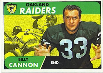 1968 Topps #37 Billy Cannon Front