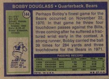 1972 Topps #144 Bobby Douglass Back