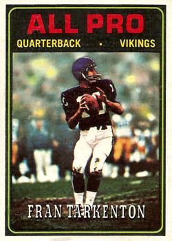 1974 Topps #129 Fran Tarkenton Front