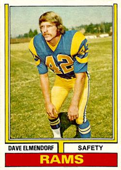 1974 Topps #370 Dave Elmendorf Front