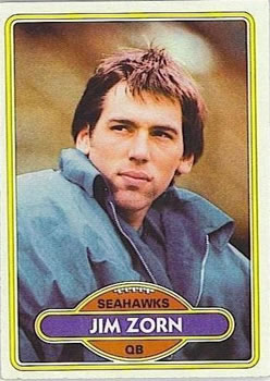 1980 Topps #20 Jim Zorn Front