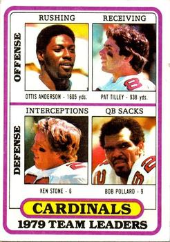 1980 Topps #359 Ottis Anderson / Pat Tilley / Ken Stone / Bob Pollard Front