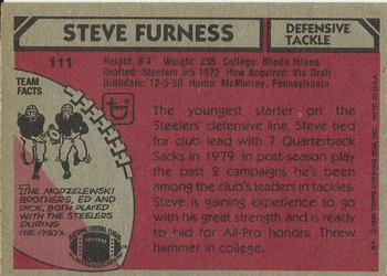 1980 Topps #111 Steve Furness Back