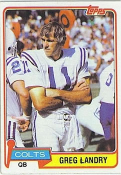 1981 Topps #102 Greg Landry Front