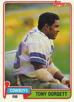 1981 Topps #500 Tony Dorsett Front