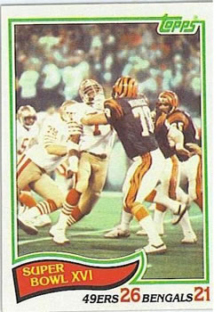 1982 Topps #9 Super Bowl XVI Front