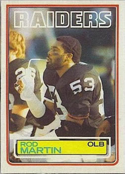 1983 Topps #304 Rod Martin Front