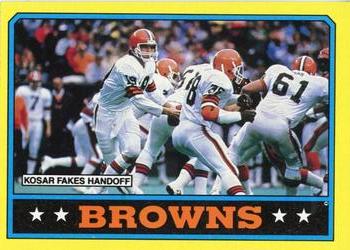 1986 Topps #185 Browns Team Leaders Front