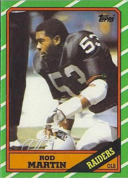 1986 Topps #71 Rod Martin Front