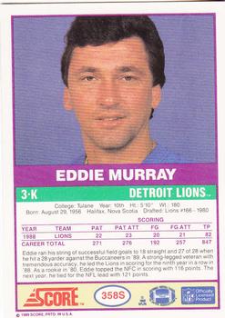 1989 Score Supplemental #358S Eddie Murray  Back