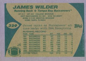 1989 Topps #329 James Wilder Back
