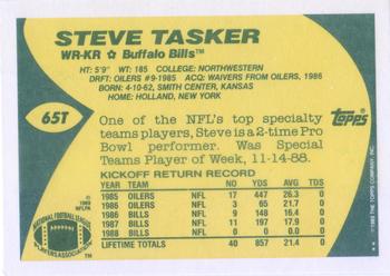1989 Topps Traded #65T Steve Tasker Back