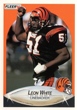 1990 Fleer #222 Leon White Front