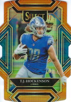 2021 Panini Select - Orange Prizm Die Cut #213 T.J. Hockenson Front