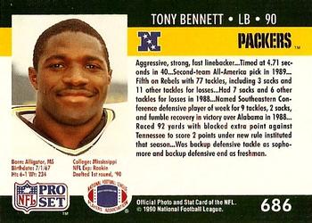 1990 Pro Set #686 Tony Bennett Back