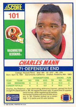 1990 Score #101 Charles Mann Back