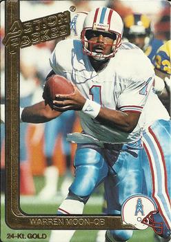 1991 Action Packed - 24K Gold #19G Warren Moon Front