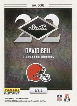 2022 Panini Instant Studio Rookies #S30 David Bell Back