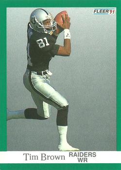 1991 Fleer #104 Tim Brown Front