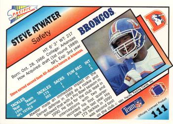1991 Pacific #111 Steve Atwater Back