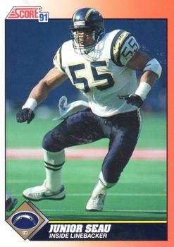 1991 Score #354 Junior Seau Front