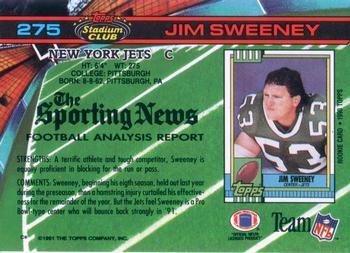 1991 Stadium Club #275 Jim Sweeney Back