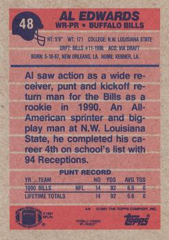 1991 Topps #48 Al Edwards Back