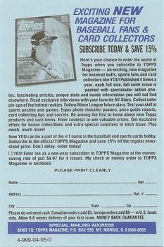 1991 Topps #NNO Topps Magazine Offer Front