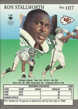 1991 Ultra #107 Ron Stallworth Back