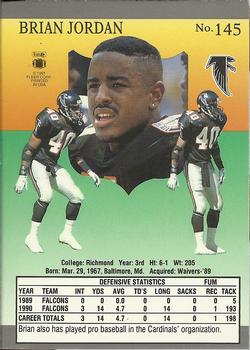 1991 Ultra #145 Brian Jordan Back