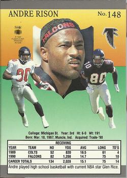 1991 Ultra #148 Andre Rison Back