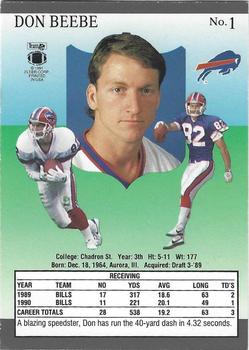 1991 Ultra #1 Don Beebe Back