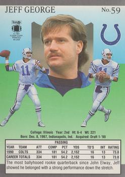 1991 Ultra #59 Jeff George Back